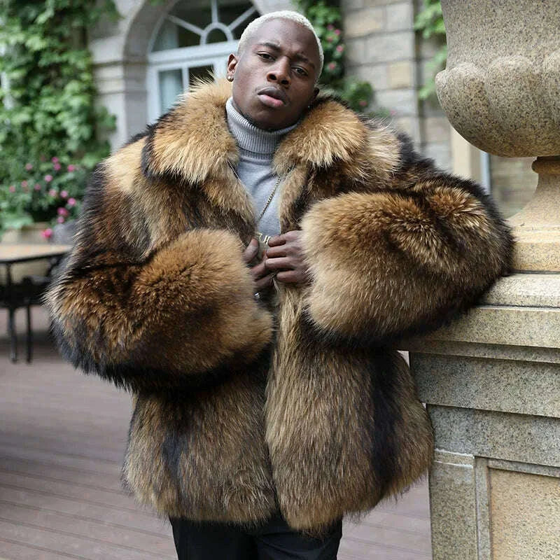 Jasper Men's Winter Coat | Real Raccoon Fur, Casual Luxury 1