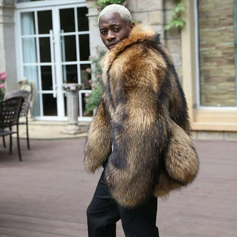 Jasper Men's Winter Coat | Real Raccoon Fur, Casual Luxury 3