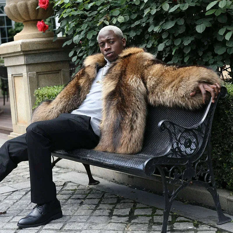 Jasper Men's Winter Coat | Real Raccoon Fur, Casual Luxury 4