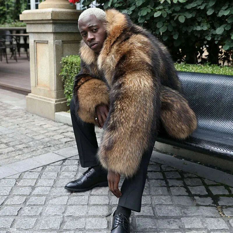 Jasper Men's Winter Coat | Real Raccoon Fur, Casual Luxury 5