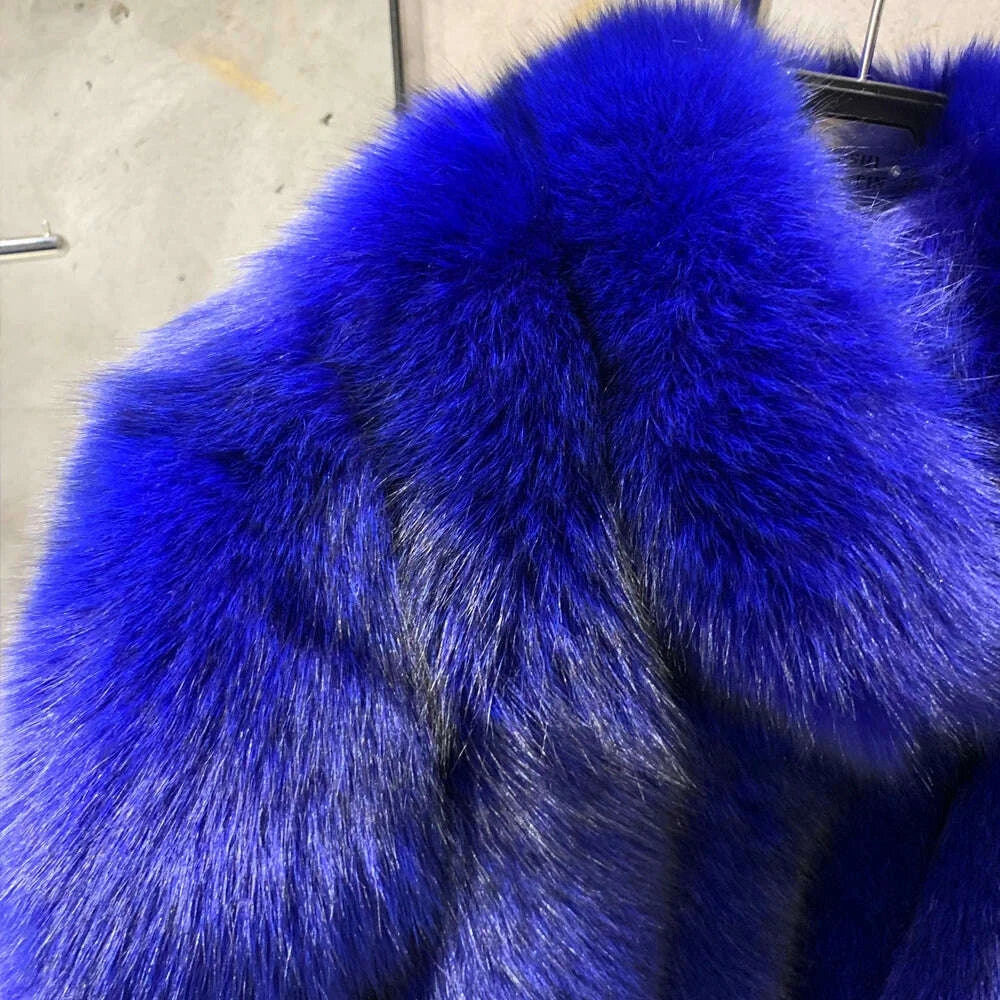 Luna Women's Fox Fur Coat | Thick Warm Design 3
