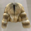 Luxe Women's Crop Top Coat | 100% Natural Fox Fur 0