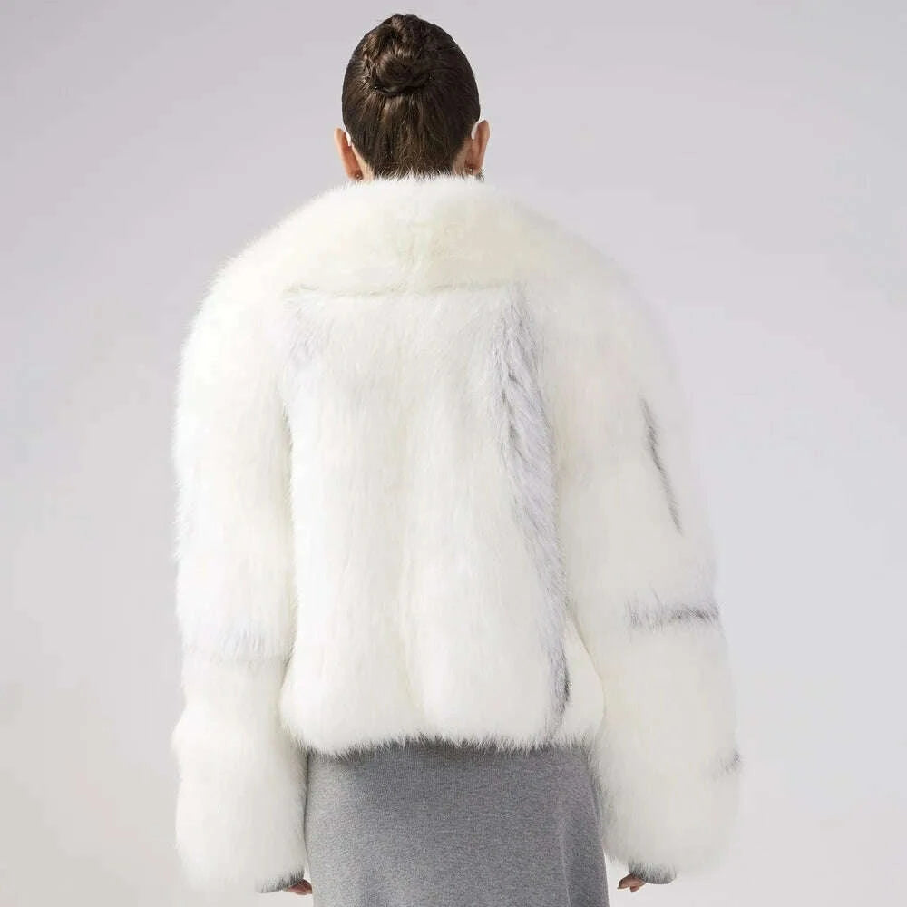 Luxe Women's Crop Top Coat | 100% Natural Fox Fur 6