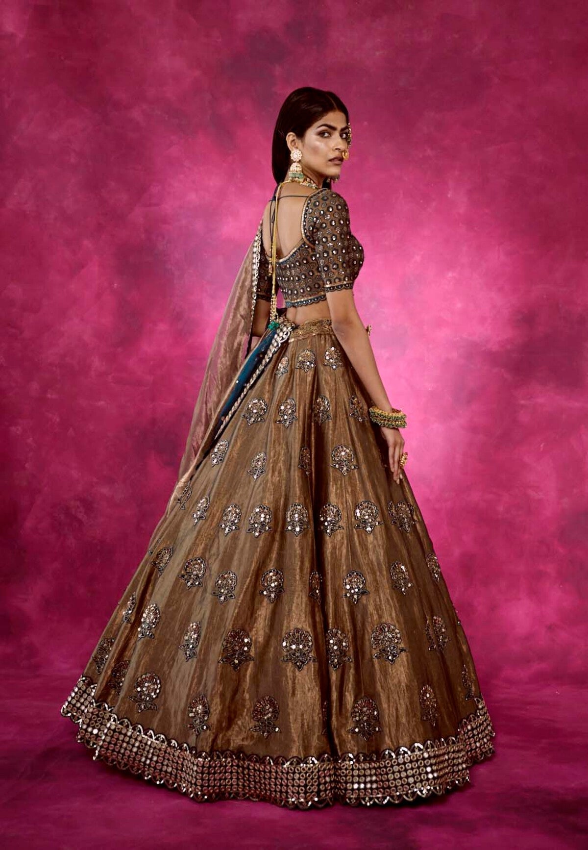 Maya Women's Lehenga Choli | Hand Embroidered Silk, Festive Wedding Wear 1