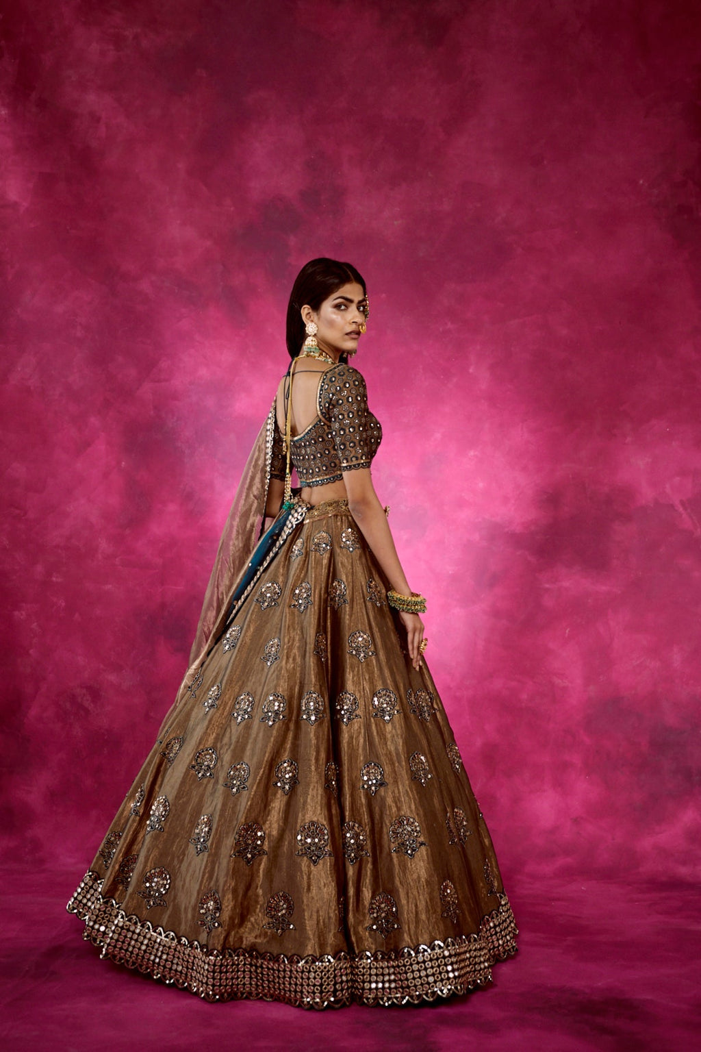 Maya Women's Lehenga Choli | Hand Embroidered Silk, Festive Wedding Wear 2