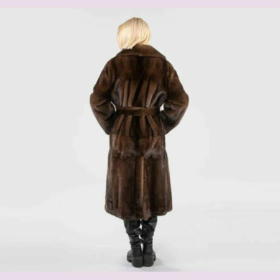 Mina Women's Fur Coat | Real Mink, Winter Warmth 1