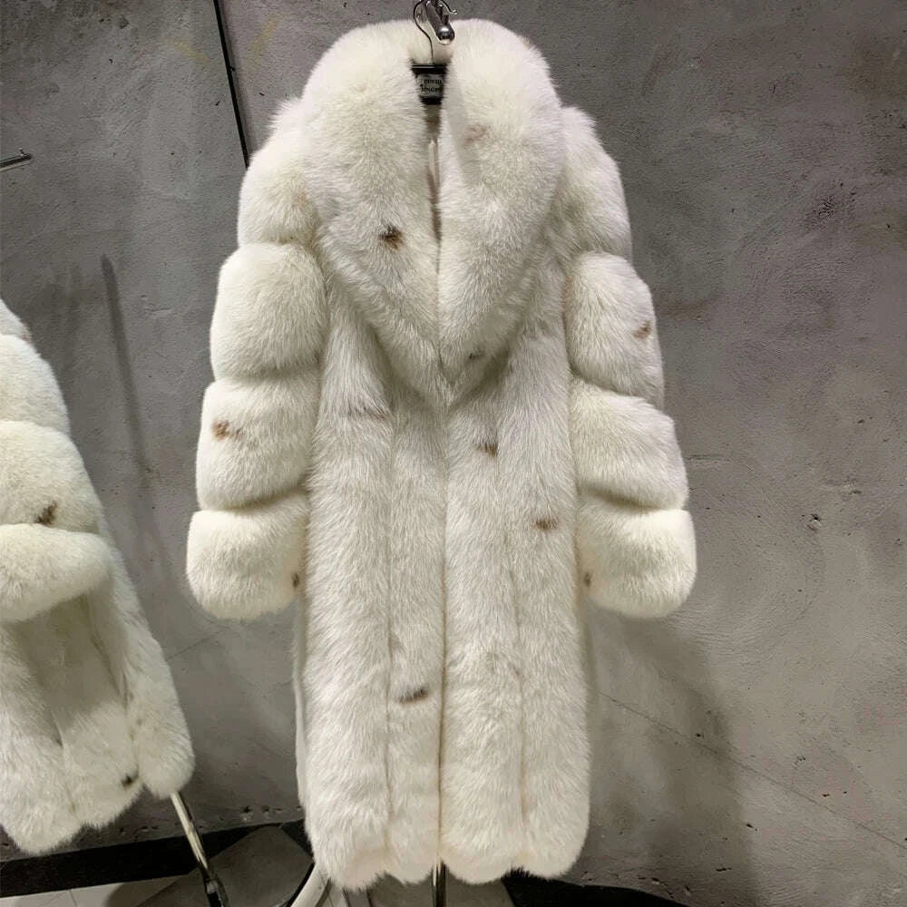 Mira Women's Coat | Genuine Fox Fur, Thick & Warm Winter Outerwear 0