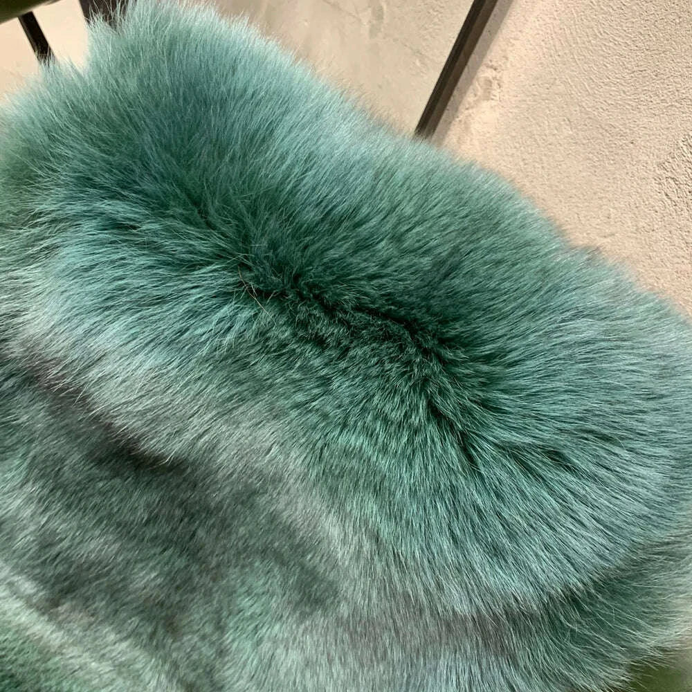 Mira Women's Coat | Genuine Fox Fur, Thick & Warm Winter Outerwear 12