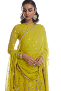Mira Women's Kurta Set | Intricate Embroidery, Moss Green 0