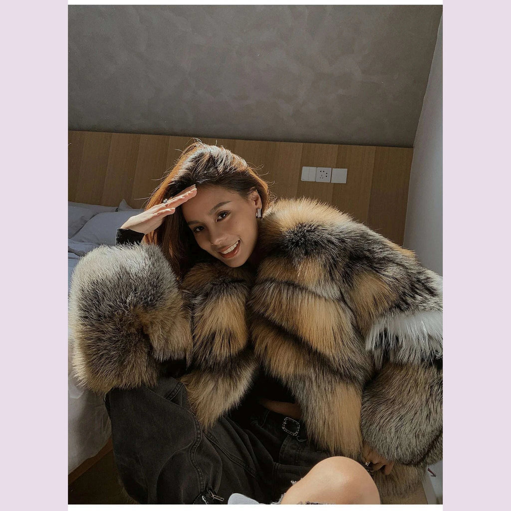 Mira Women's Winter Coat | Genuine Fox Fur, Luxury Outerwear 6