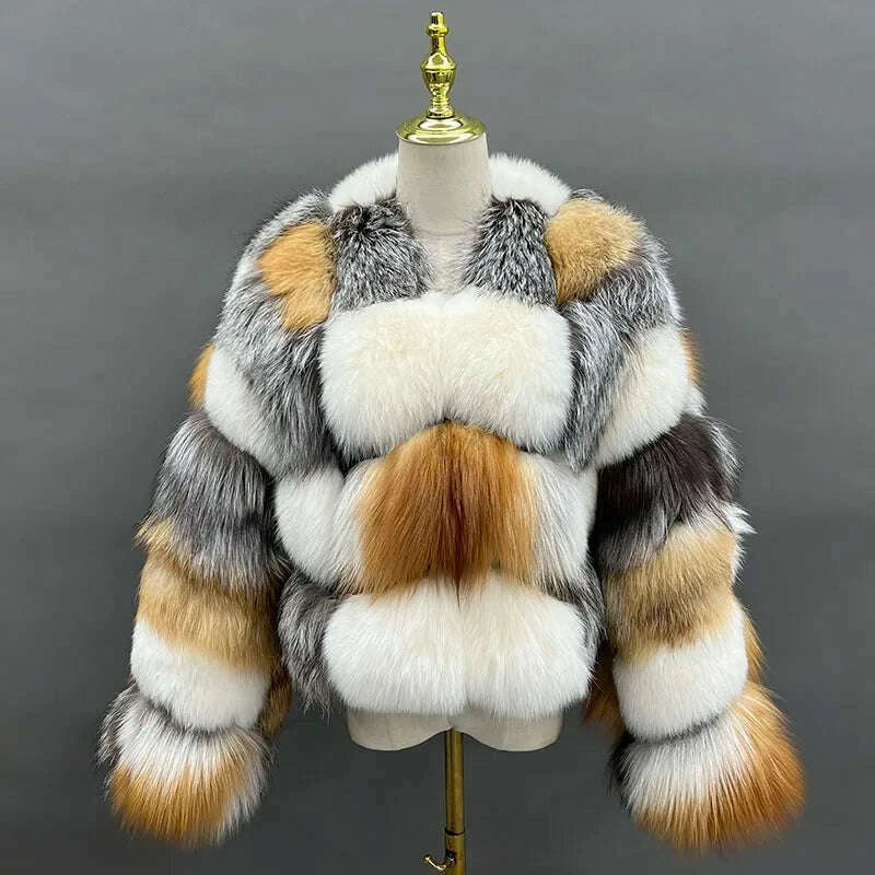 Mira Women's Winter Coat | Real Fox Fur, Thick & Warm 0
