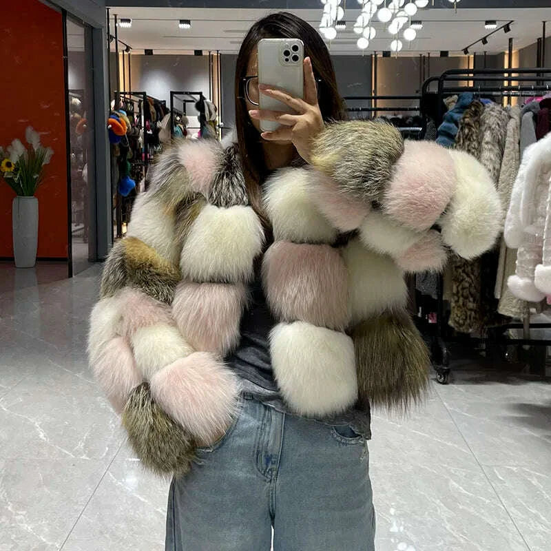 Mira Women's Winter Coat | Real Fox Fur, Thick & Warm 1