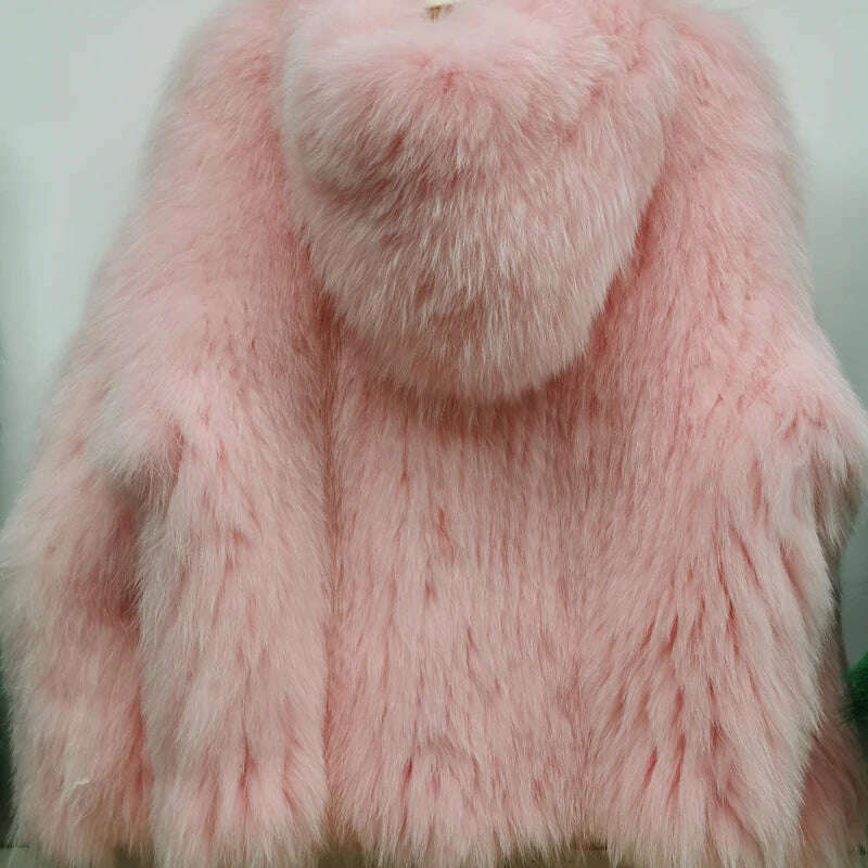 Nina Women's Hooded Coat | 100% Fox Fur, Winter Warmth 5
