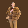 Nina Women's Short Coat | Genuine Fox Fur, Elegant 0
