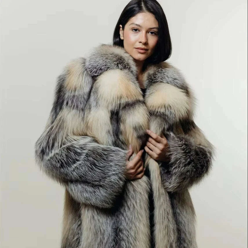 Penny Women's Winter Coat | Thick Faux Fur with English Collar 0