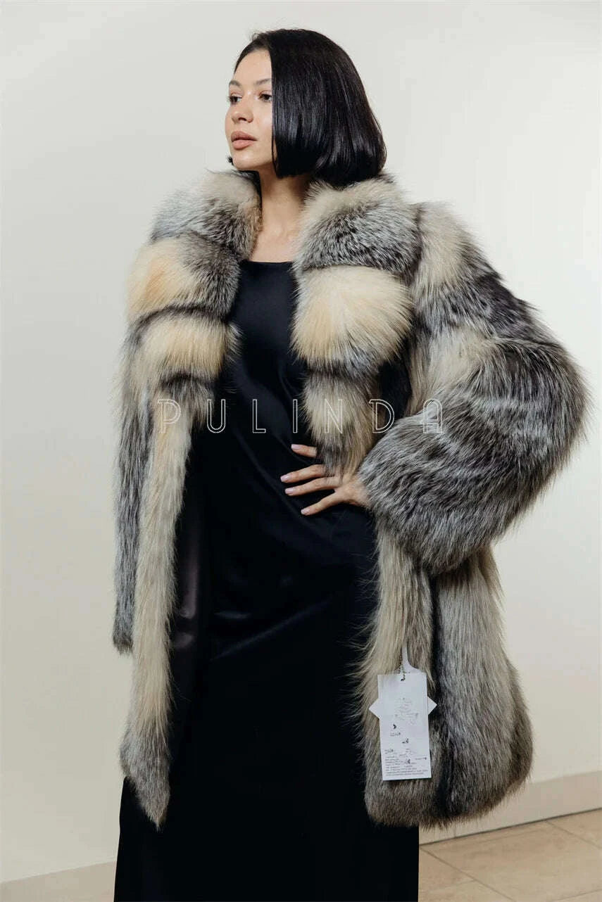 Penny Women's Winter Coat | Thick Faux Fur with English Collar 1