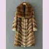 Pina Women's Coat | Woven Mink with Square Collar 0