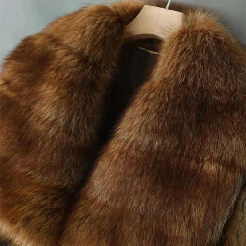 Pina Women's Coat | Woven Mink with Square Collar 5