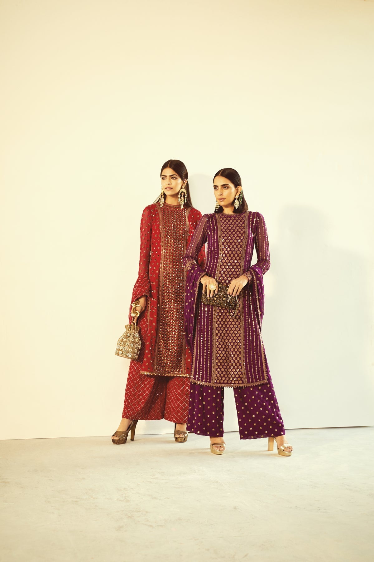 Pura Women's Kurta Set | Hand Embroidered Elegance, Palazzo Style 0