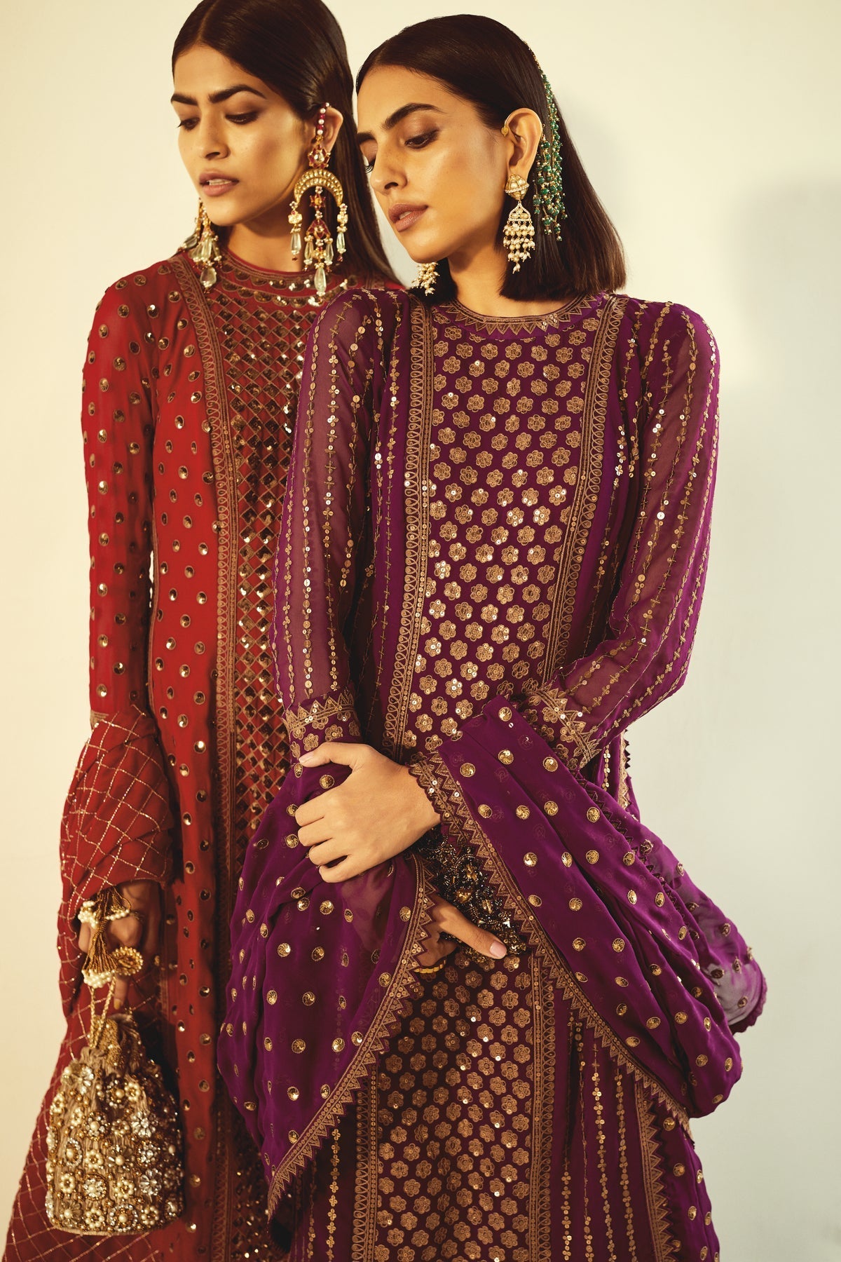 Pura Women's Kurta Set | Hand Embroidered Elegance, Palazzo Style 2