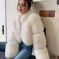 Quinn Women's Fox Fur Coat | Elegant Short Style 0