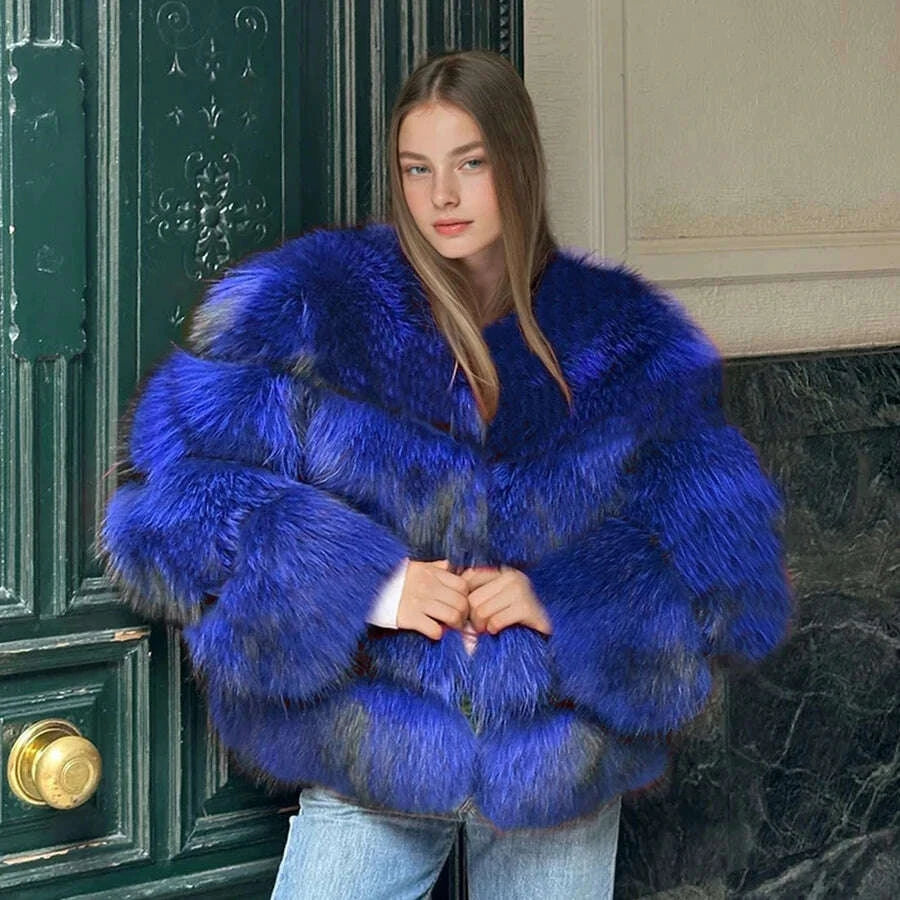 Racoon Women's Cropped Fur Coat | Genuine Raccoon Fur 0