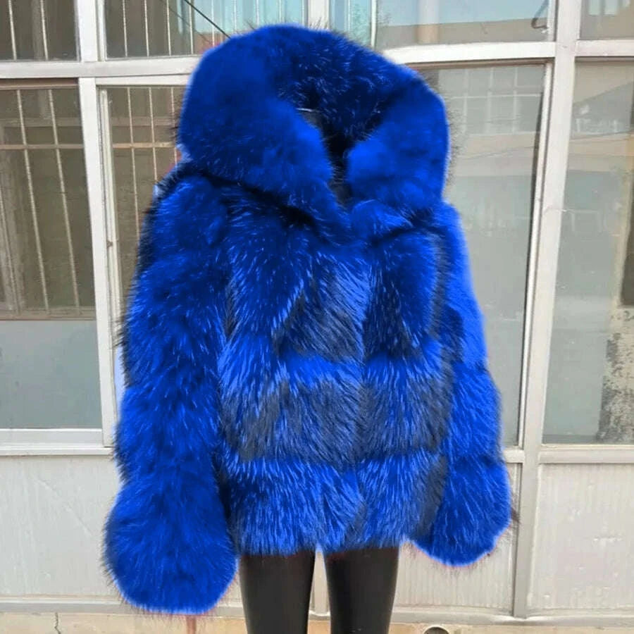 Racoon Women's Cropped Fur Coat | Genuine Raccoon Fur 7