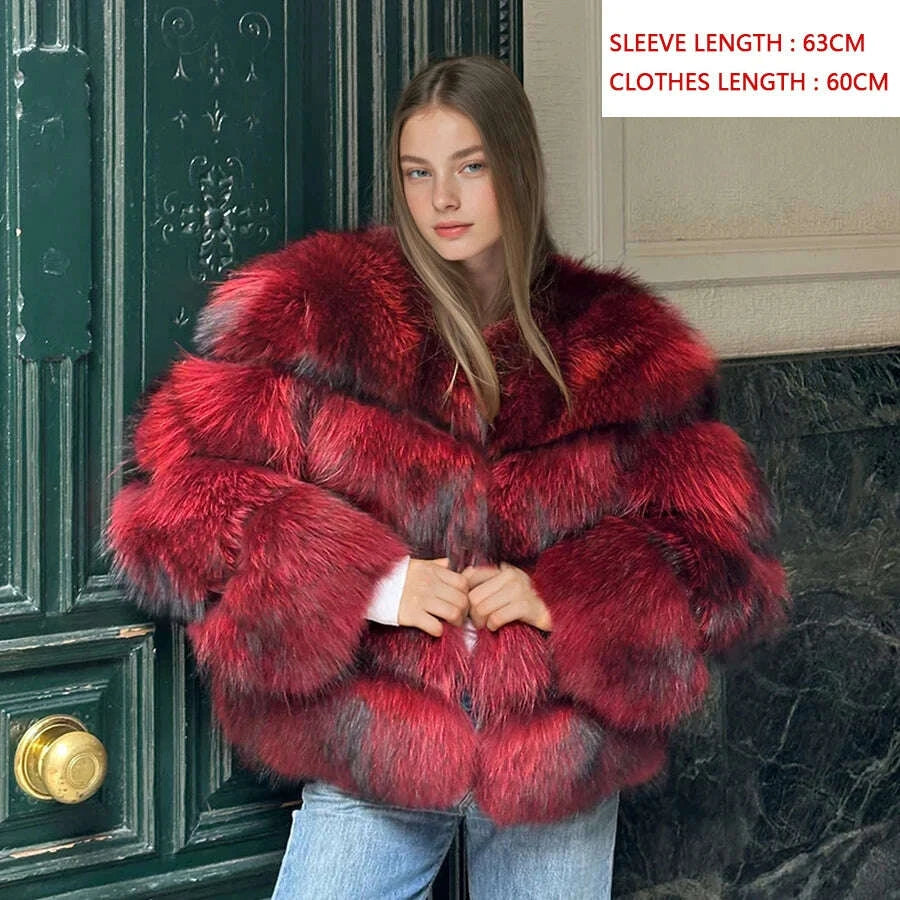 Racoon Women's Cropped Fur Coat | Genuine Raccoon Fur 9