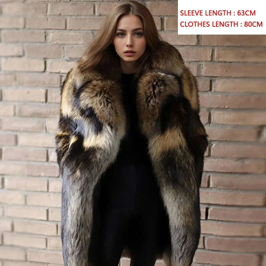 Raina Women's Winter Coat | Genuine Raccoon Fur, Elegant Design 0