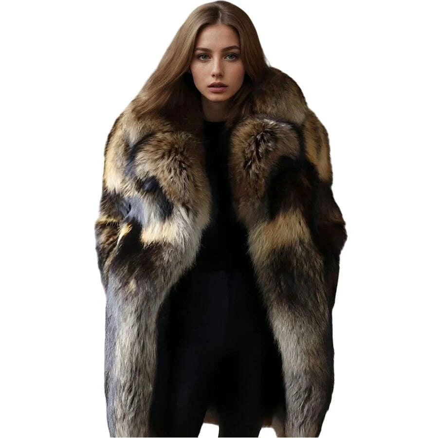 Raina Women's Winter Coat | Genuine Raccoon Fur, Elegant Design 3
