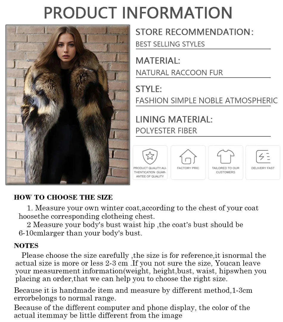 Raina Women's Winter Coat | Genuine Raccoon Fur, Elegant Design 5