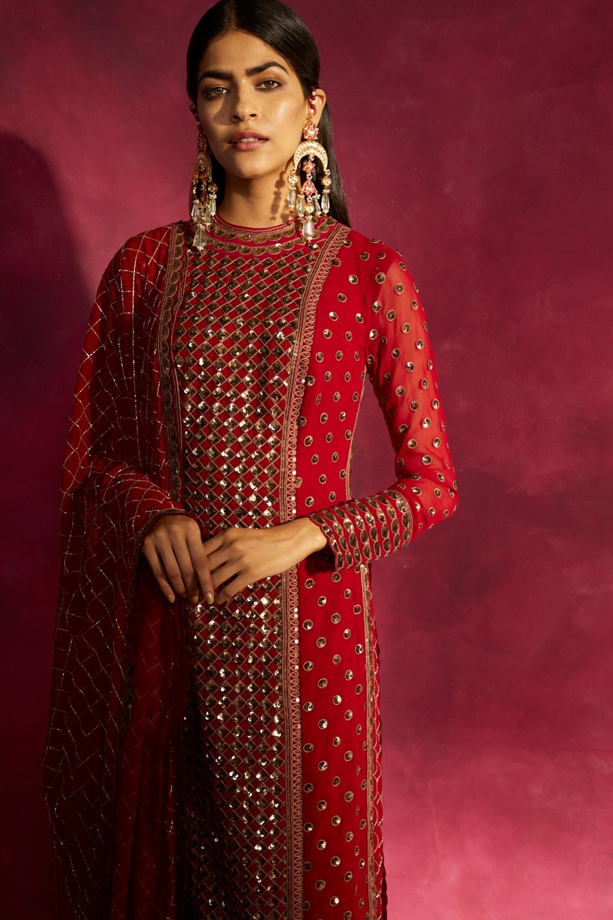 Ravi Women's Kurta Set | Hand Embroidered, Elegant Palazzo & Dupatta 2