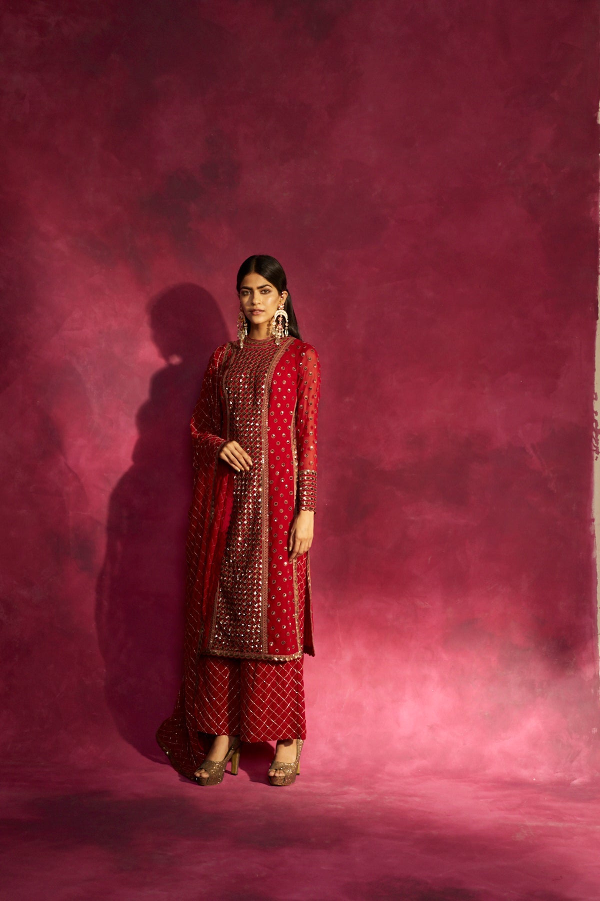 Ravi Women's Kurta Set | Hand Embroidered, Elegant Palazzo & Dupatta 3