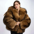 Rina Women's Winter Jacket | Genuine Raccoon Fur, Hooded 0