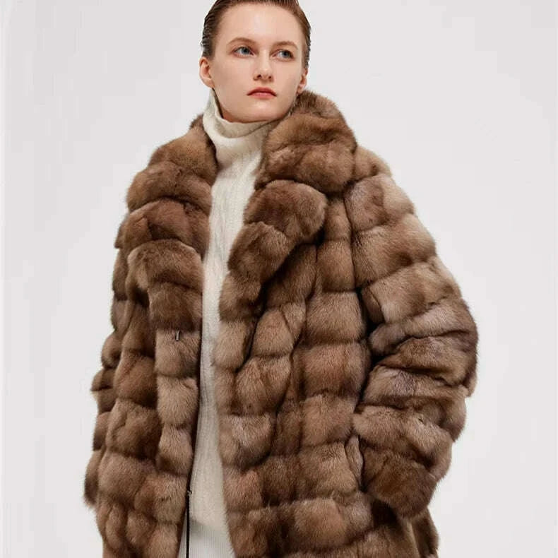 Sable Women's Coat | Vintage Style with Soft Fur 0
