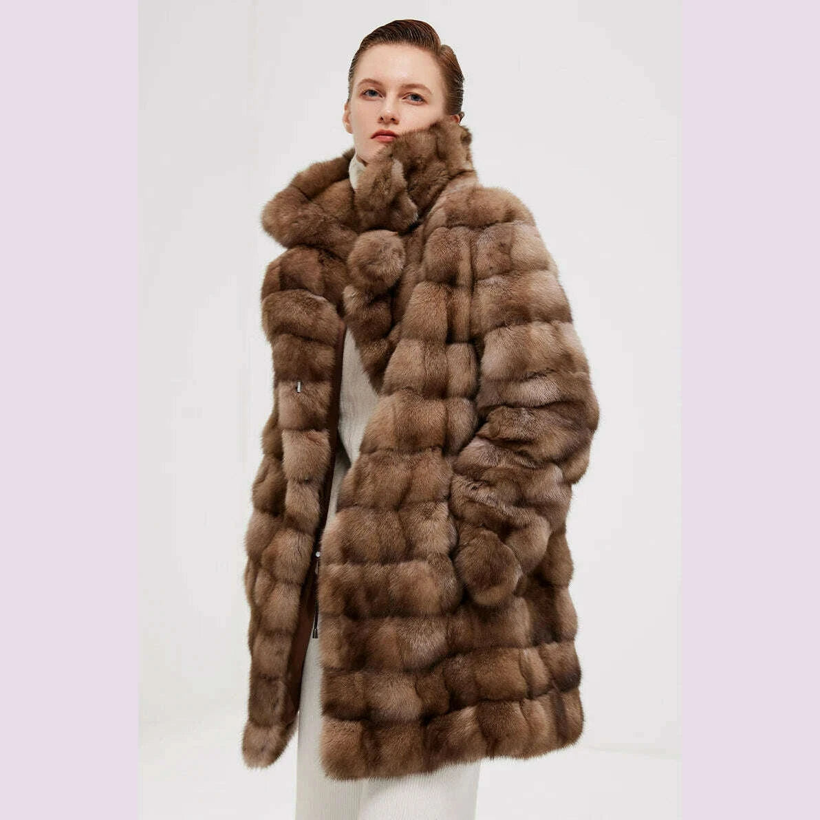 Sable Women's Coat | Vintage Style with Soft Fur 1