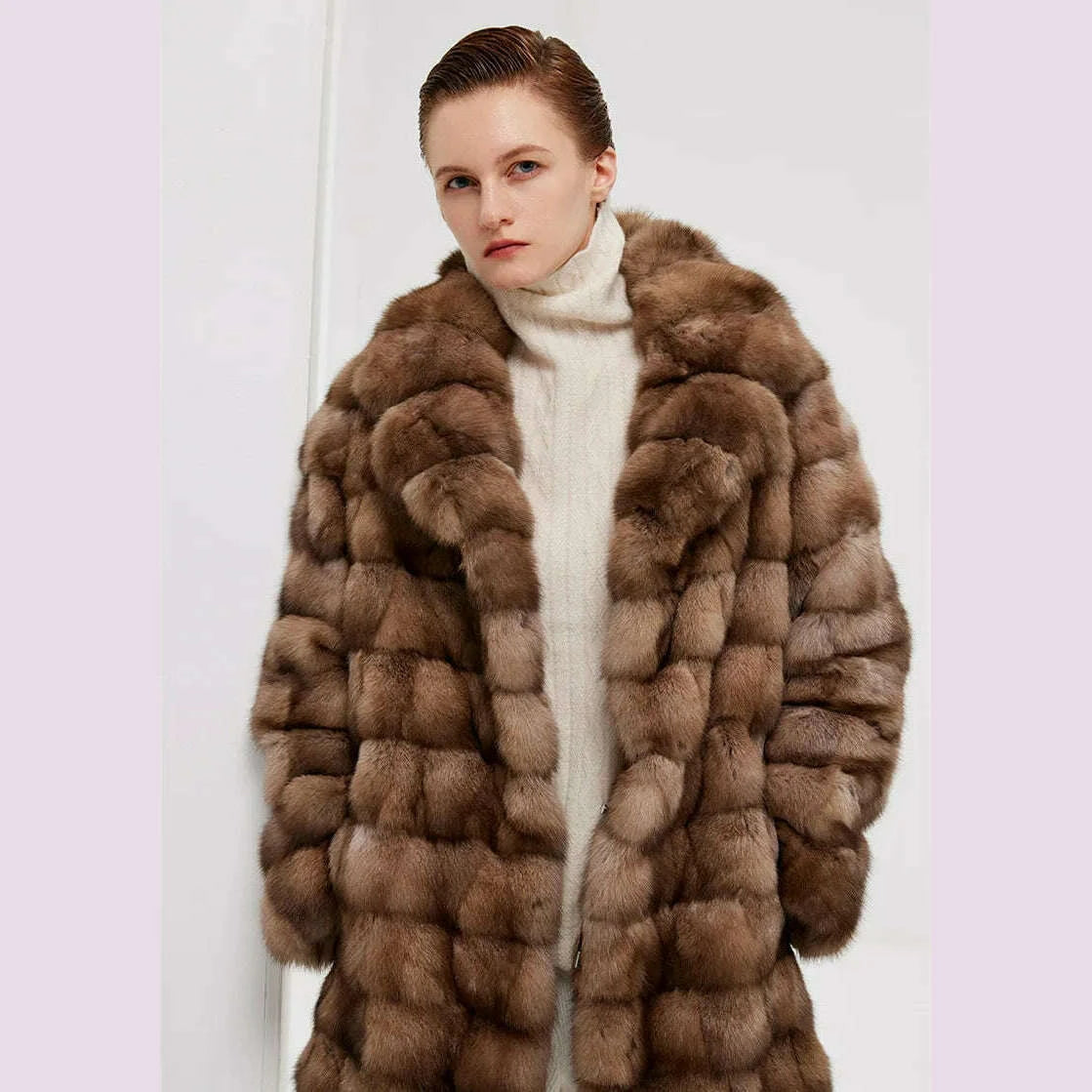 Sable Women's Coat | Vintage Style with Soft Fur 2