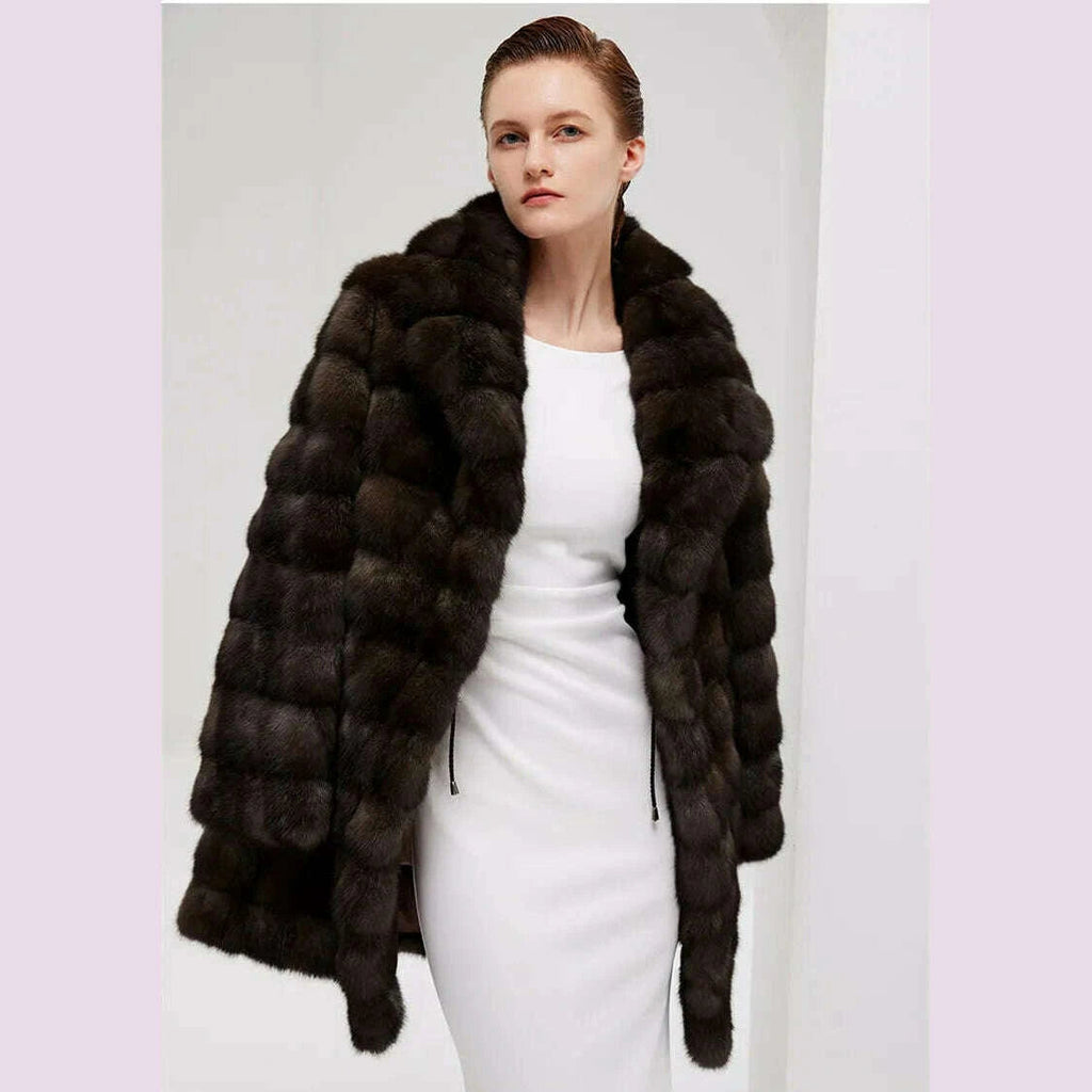 Sable Women's Coat | Vintage Style with Soft Fur 3