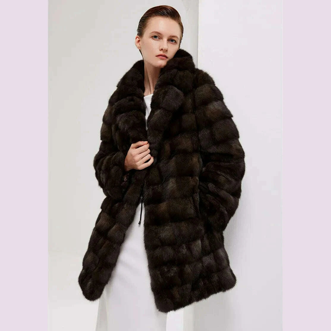 Sable Women's Coat | Vintage Style with Soft Fur 5
