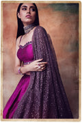 Sapphire Women's Lehenga Set | Embellished Sequin Dupatta 0