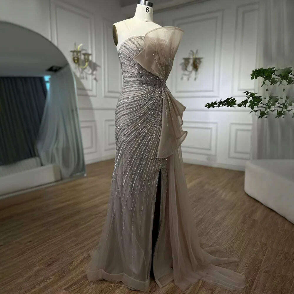 Serena Women's Evening Gown | Beaded Mermaid Design, Formal Dress 3