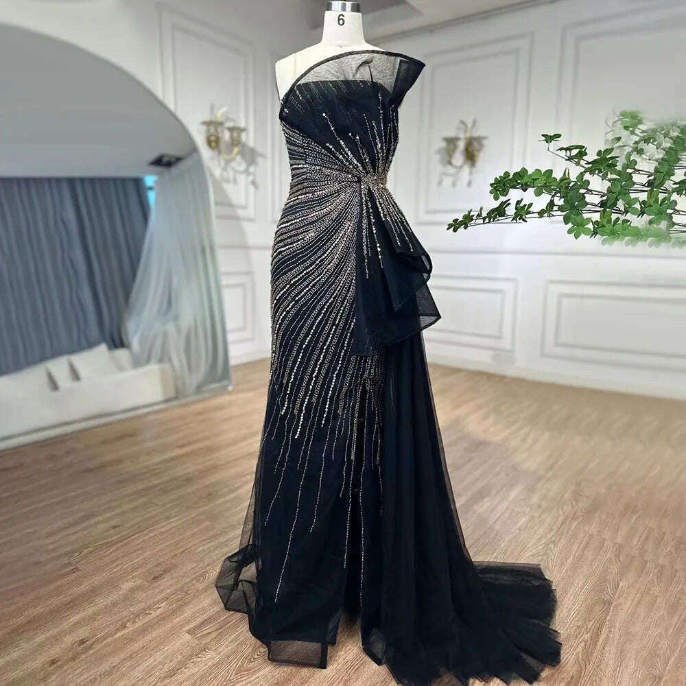 Serena Women's Evening Gown | Beaded Mermaid Design, Formal Dress 4