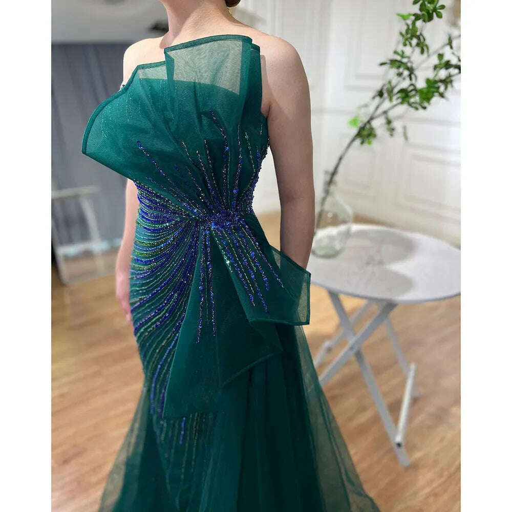 Serena Women's Evening Gown | Beaded Mermaid Design, Formal Dress 8