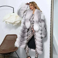 Tina Women's Long Puffer Coat | Genuine Fox Fur, Thick Warm Design 0