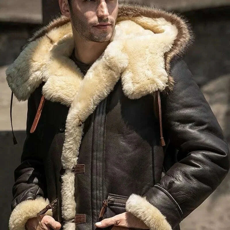 Winston Men's Bomber Coat | Faux Fur, Hooded 3