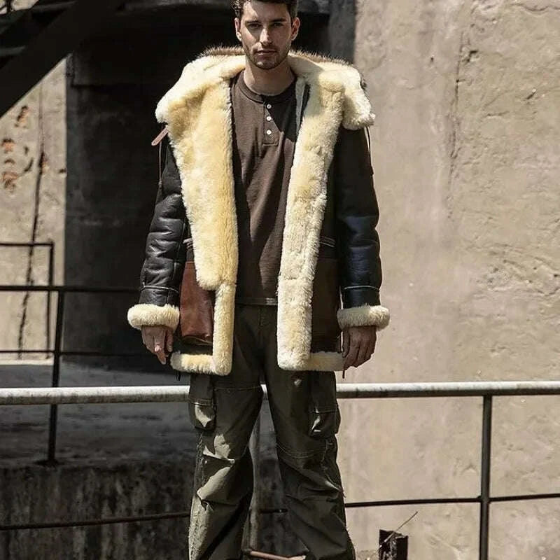 Winston Men's Bomber Coat | Faux Fur, Hooded 4