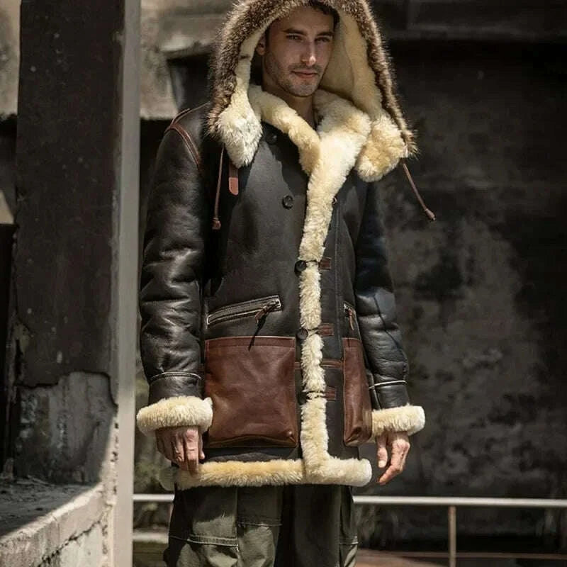 Winston Men's Bomber Coat | Faux Fur, Hooded 5