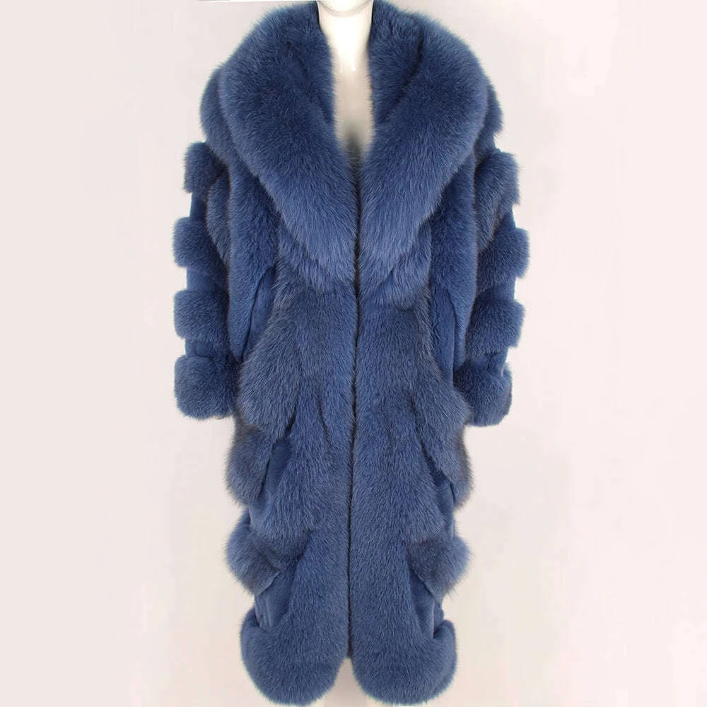Yara Women's Fox Fur Coat | Luxury Natural Fur, Winter Outerwear 19