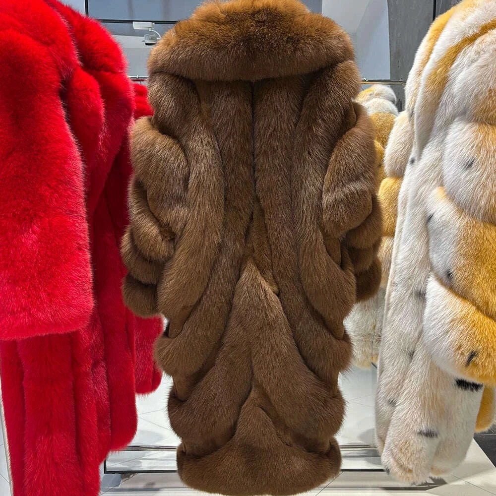 Yara Women's Fox Fur Coat | Luxury Natural Fur, Winter Outerwear 3
