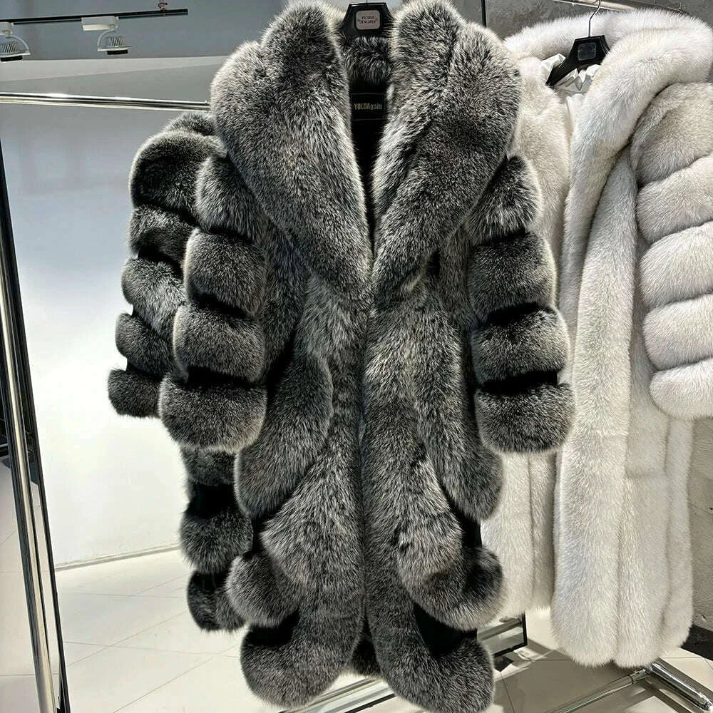 Yara Women's Fox Fur Coat | Luxury Natural Fur, Winter Outerwear 4